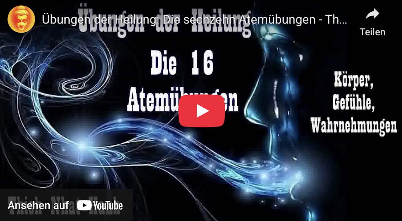 Ausführliche Video-Erklärung mit Anleitung der 16 Atemmeditationen von Thich Nhat Hanh - Übersetzung (43 Min.) – Bitte hier klicken zum Starten