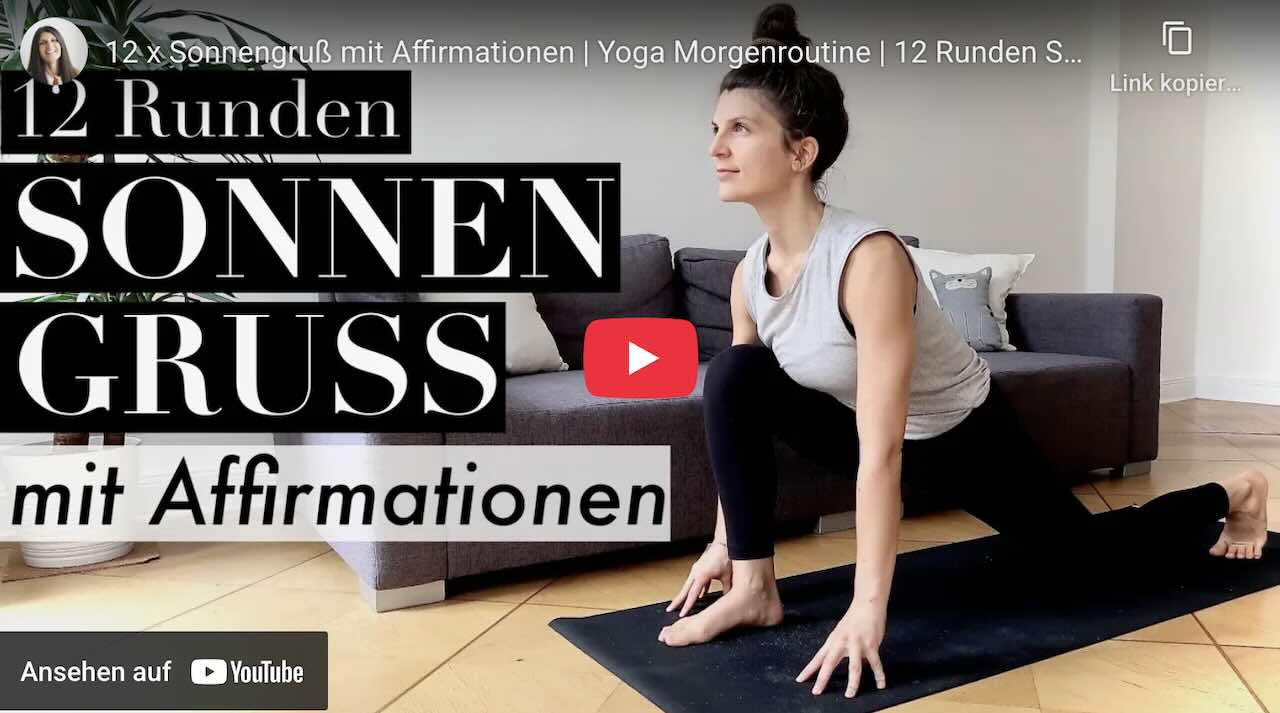 Vorschaubild: Video-Anleitung 3 Runden Sonnengruß mit Affirmationen mit Lena Pilar – Bitte hier klicken zum Starten.